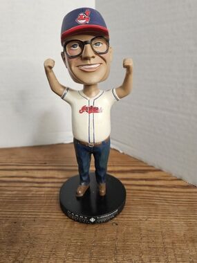 Drrw Carey Cleveland Indians Bobblehead with Navy & Cream Uniform